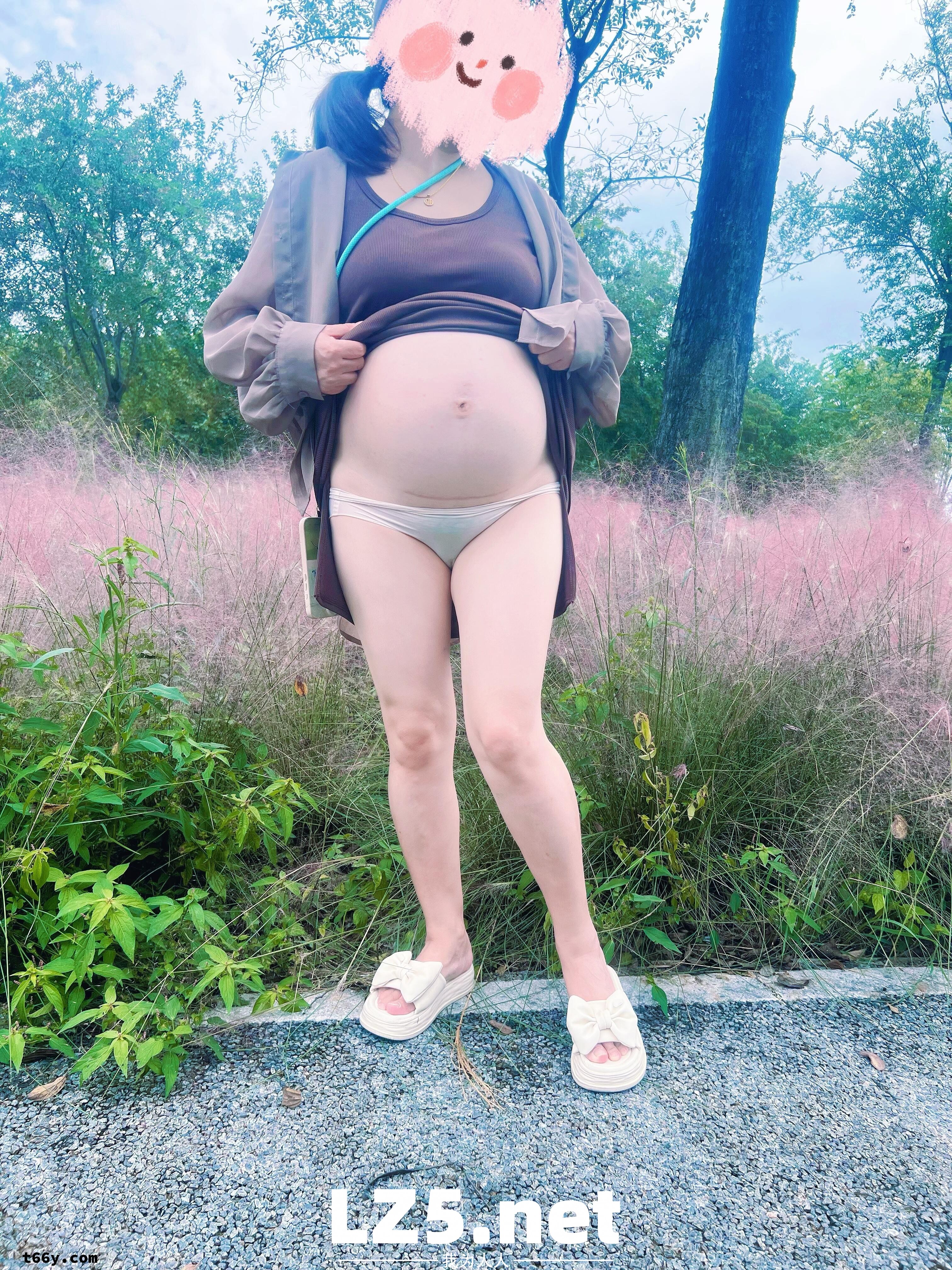 [原创][手势验证] 怀孕老婆第一贴，她怀孕时，不同阶段的露出照片 [39P]