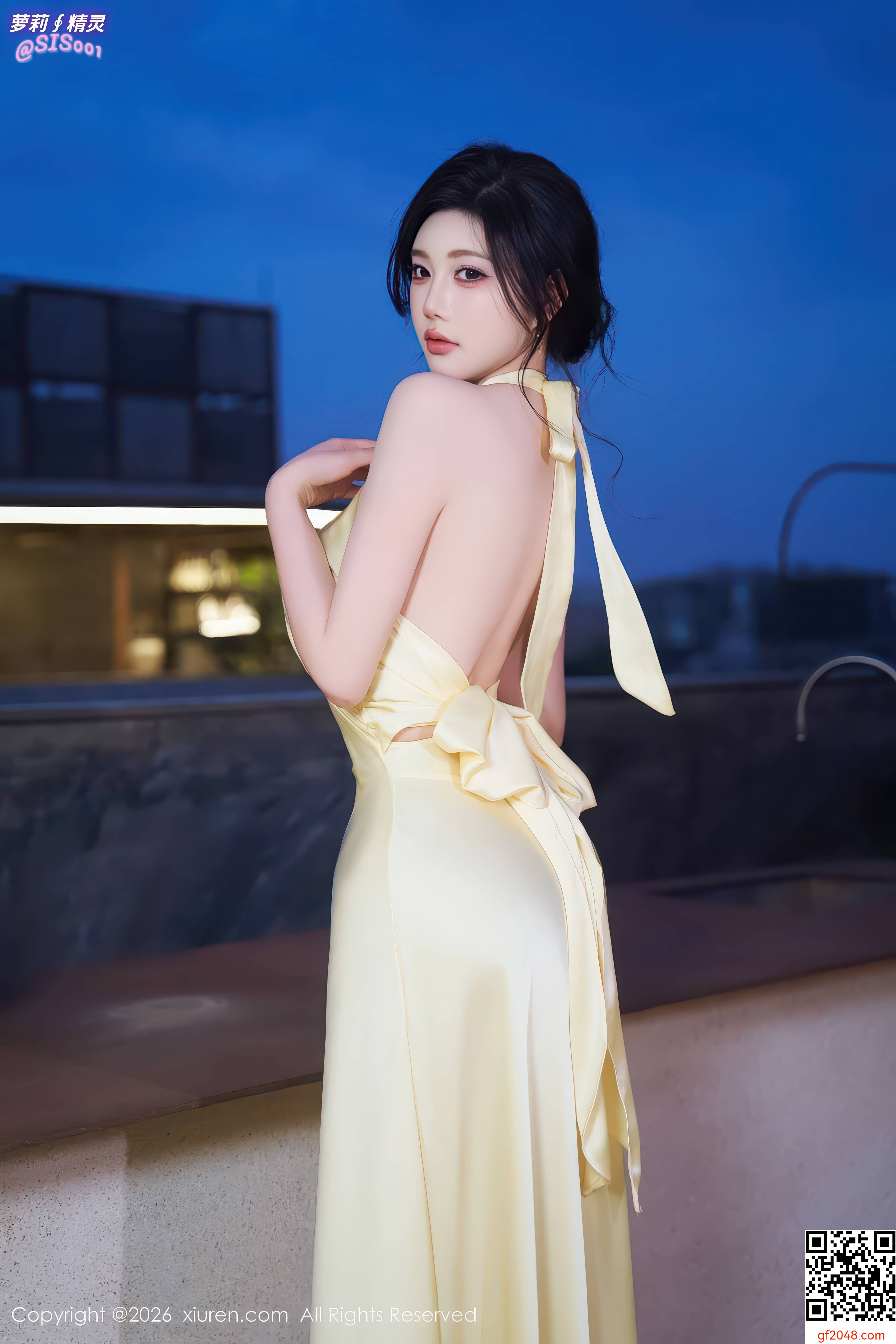 【达人组出品】[XiuRen秀人网] 2026.01.07 No.11206 杨晨晨. 性感黄色连衣裙露白色内衣配白丝吊袜秀美腿诱惑写真 [76P]