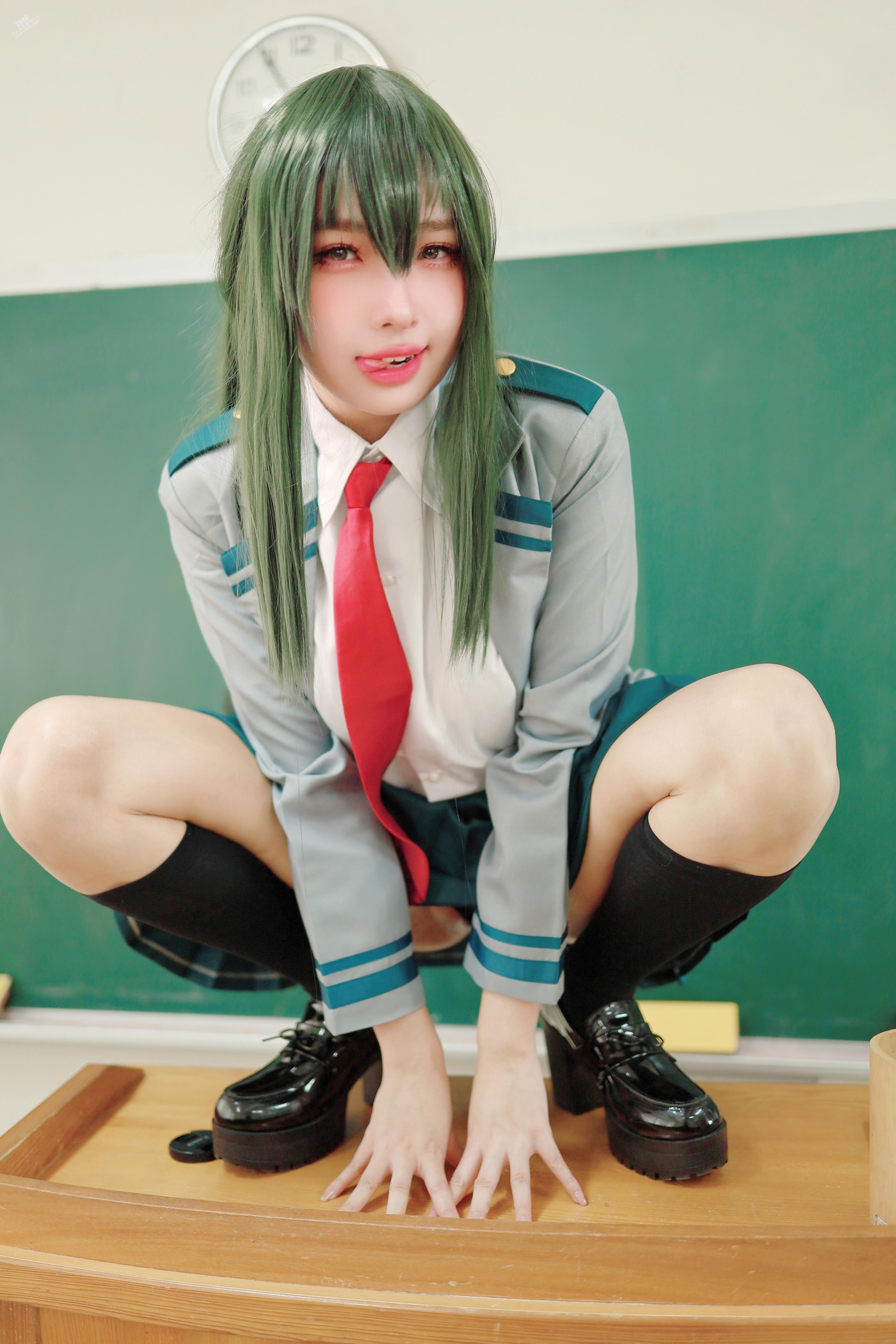 慕慕momo  蛙吹梅雨 學生服 Asui Tsuyu 【27P】