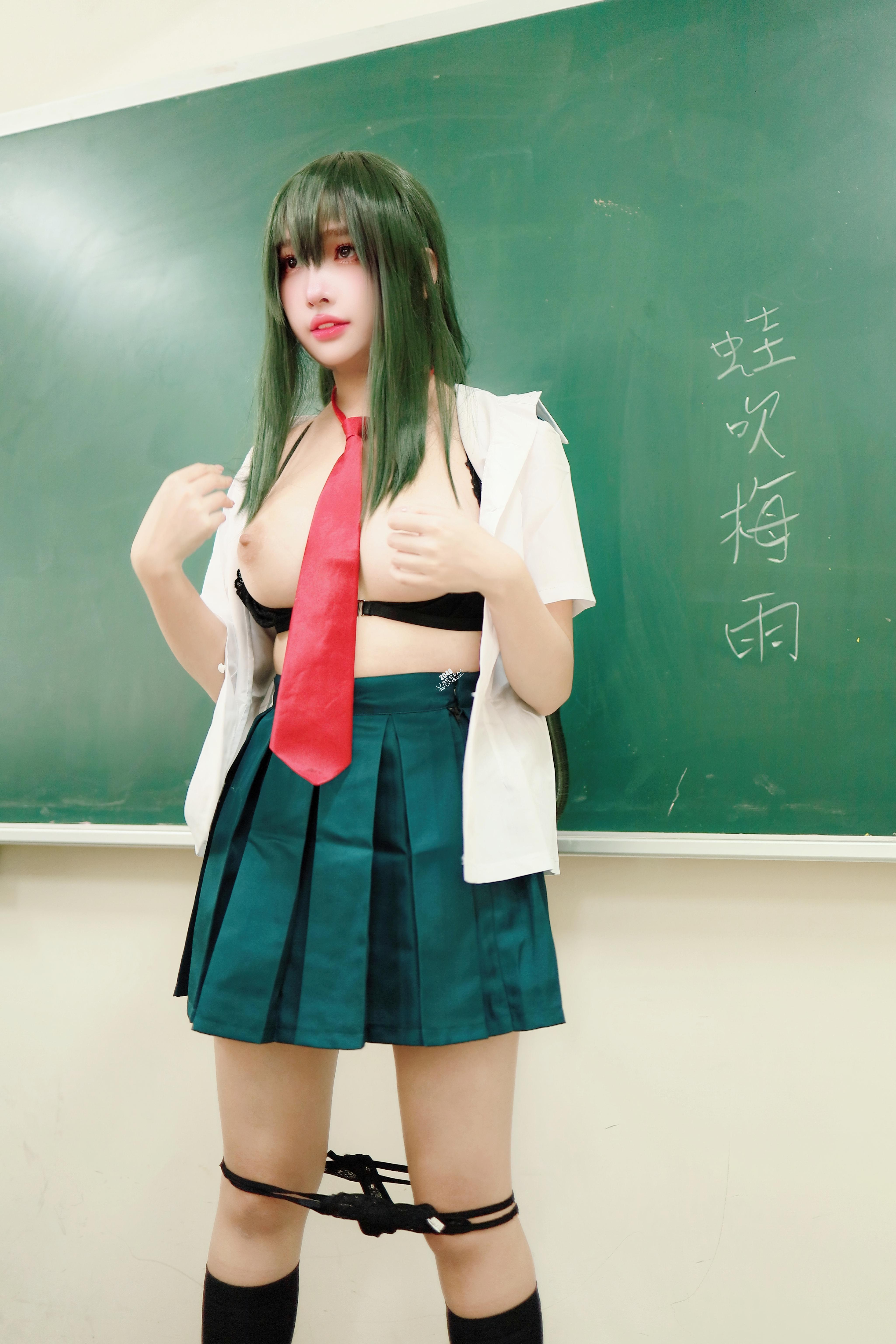 慕慕momo  蛙吹梅雨 學生服 Asui Tsuyu 【27P】