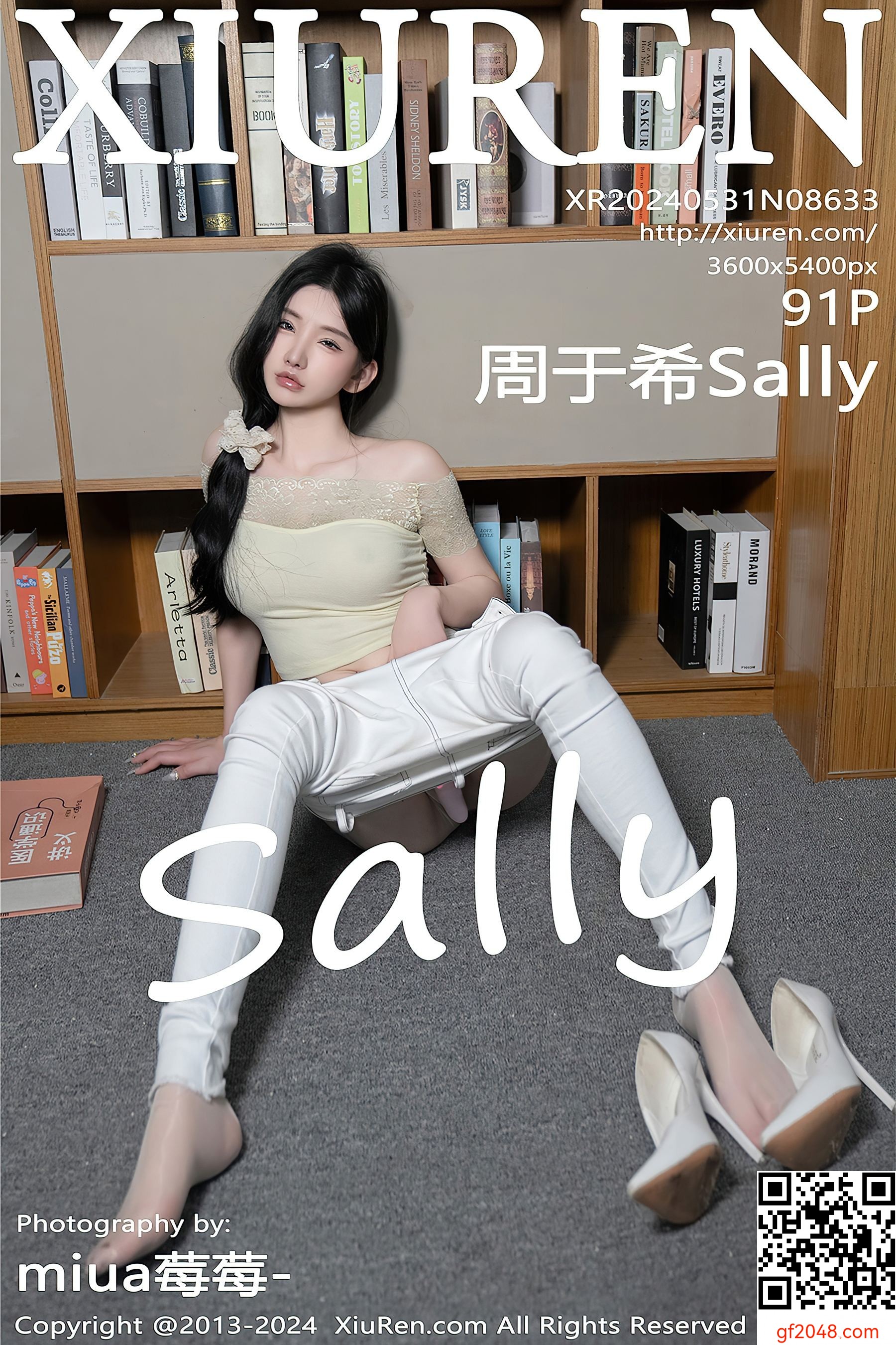 [XiuRen秀人网] No.8633 周于希Sally 图书馆美臀