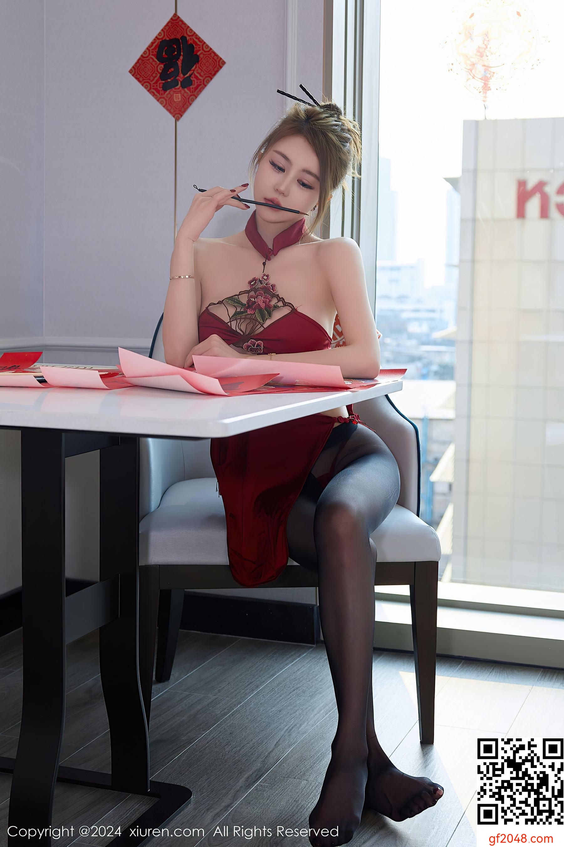 [XiuRen秀人网] No.8036 tina_甜仔 美臀黑丝
