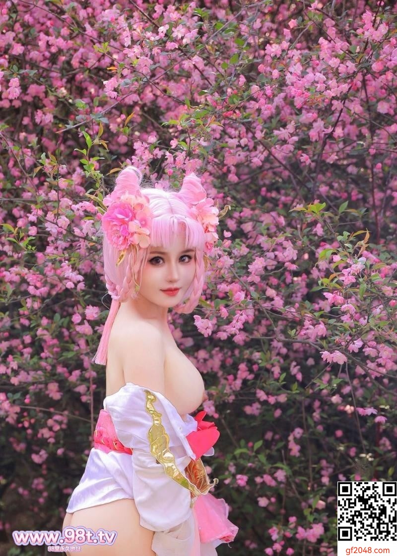 樱花树下的顶级白虎[58P]